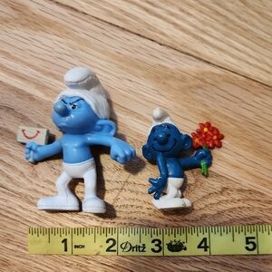 Smurfs Blue and White Toy Figures